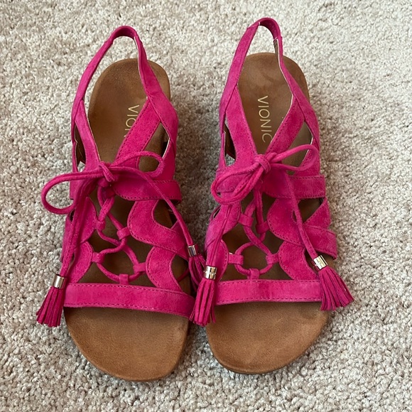 Vionic Shoes - Vionic Kalie Suede Wedge Sandals